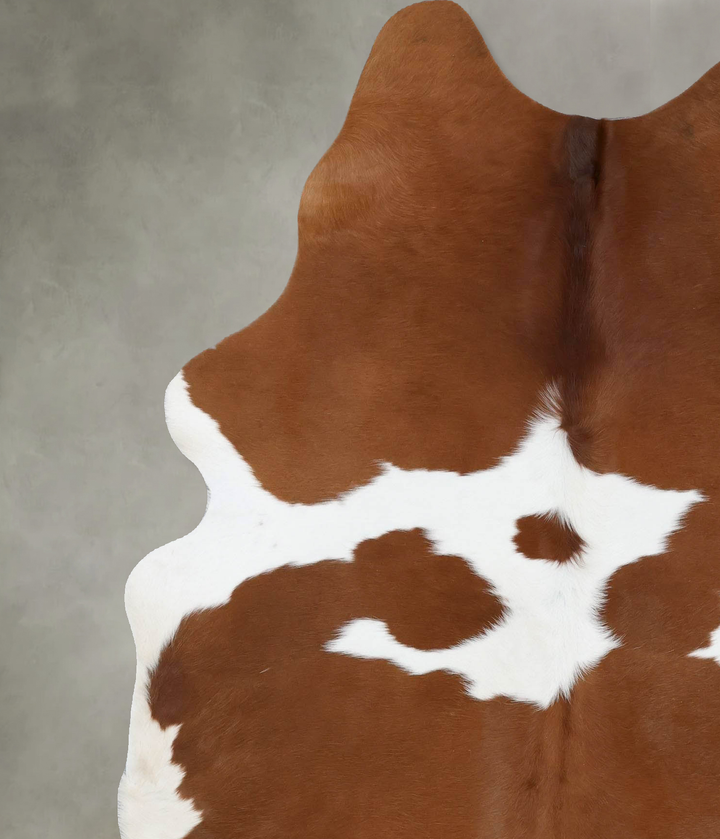 Brown and White X-Large Brazilian Cowhide Rug 7'4"H x 5'10"W #B18669 by Hudson Hides