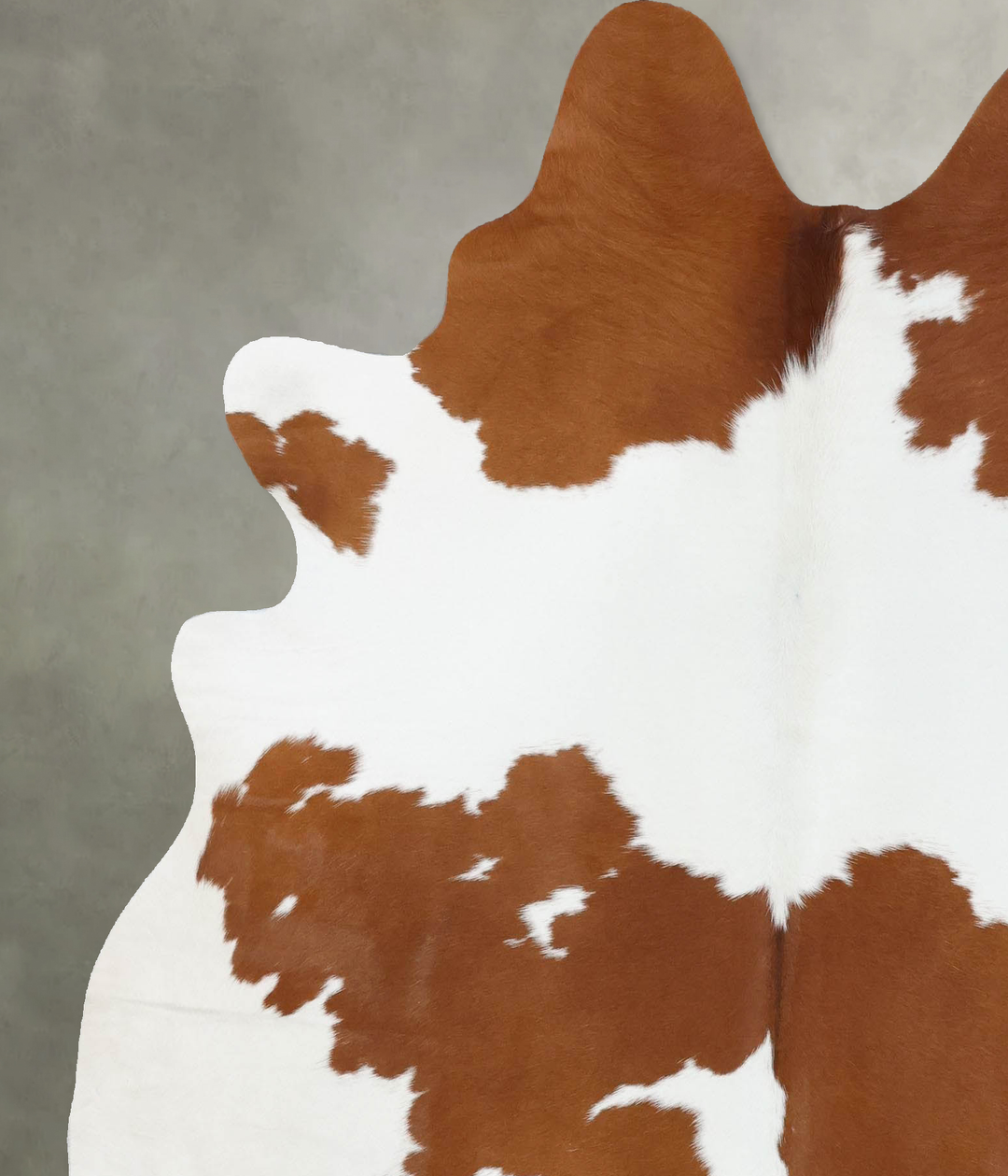Brown and White X-Large Brazilian Cowhide Rug 6'10"H x 6'1"W #B18673 b
