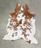 Brown and White Large Brazilian Cowhide Rug 6'8
