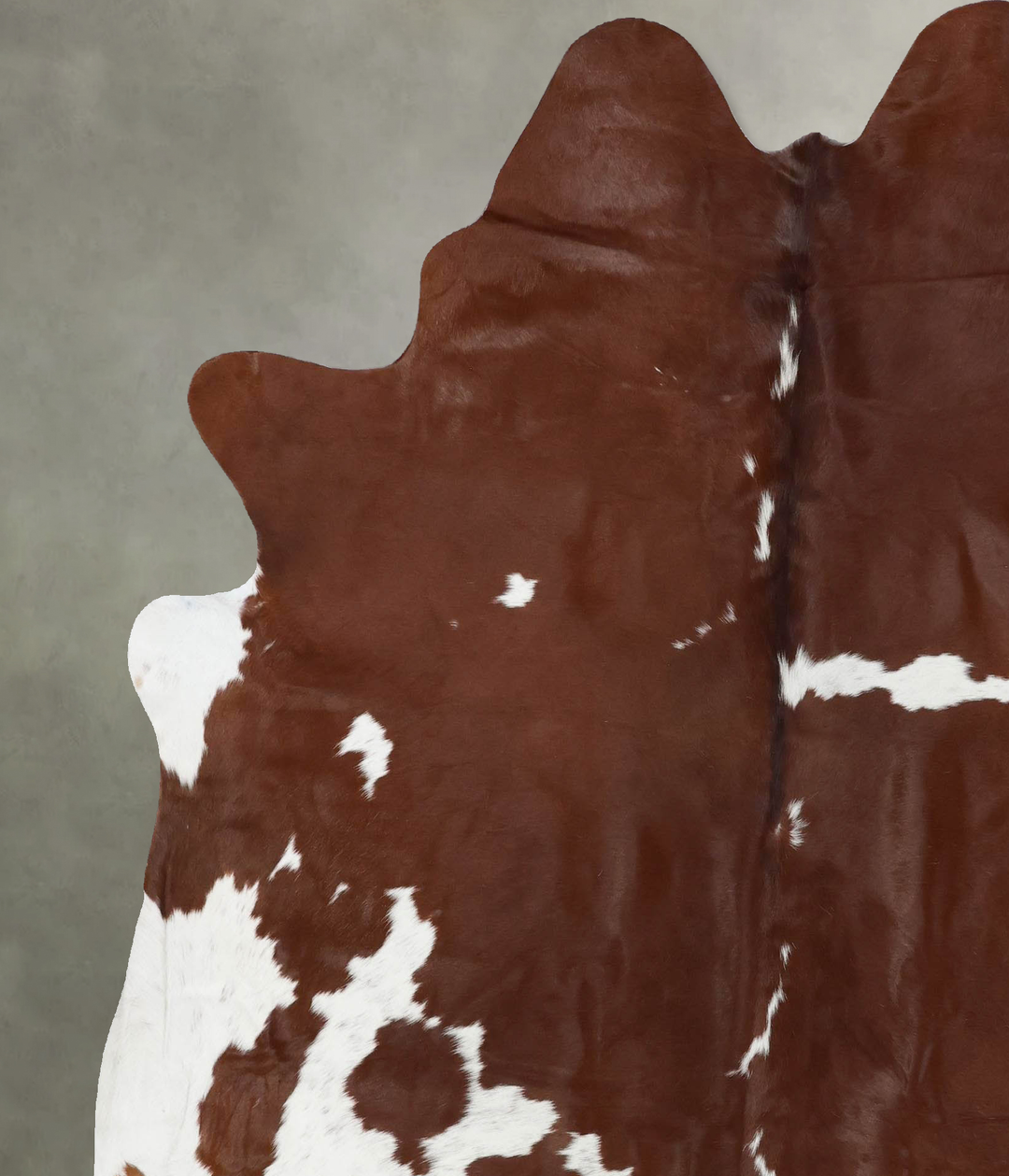 Brown and White X-Large Brazilian Cowhide Rug 7'5"H x 6'5"W #B18681 by