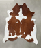 Brown and White XX-Large Brazilian Cowhide Rug 8'9