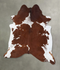 Brown and White X-Large Brazilian Cowhide Rug 7'8