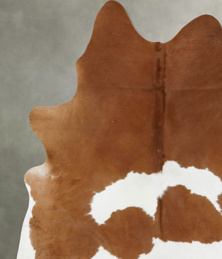 Brown and White XX-Large Brazilian Cowhide Rug 8'4"H x 7'0"W #B18691 by Hudson Hides