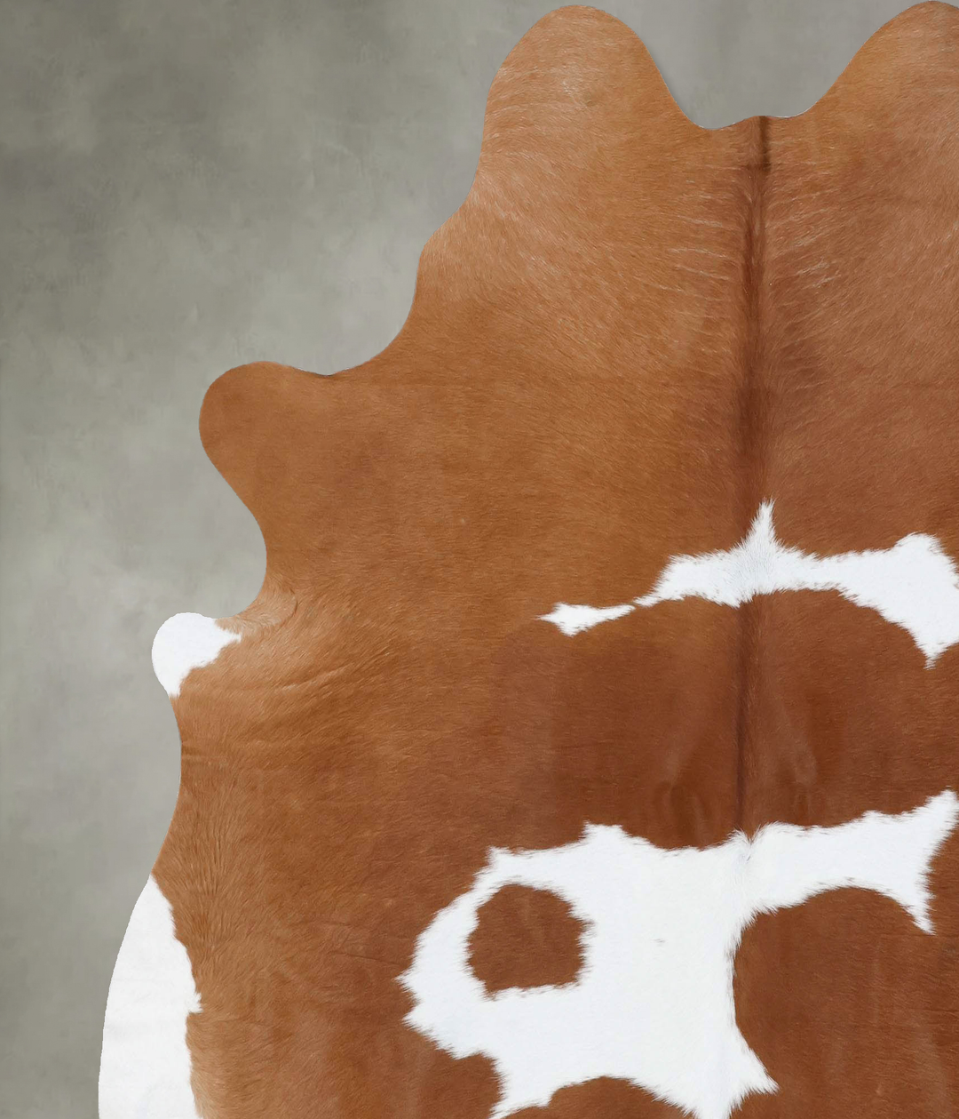 Brown and White X-Large Brazilian Cowhide Rug 7'5"H x 6'8"W #B18694 by