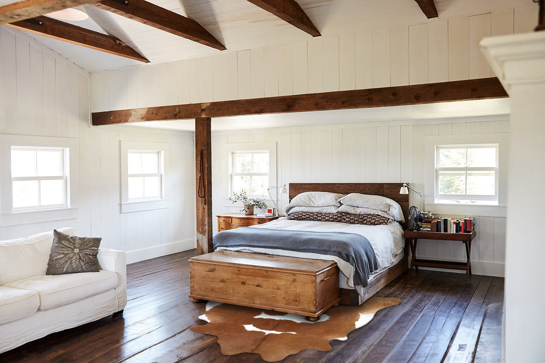 Brown and White X-Large Brazilian Cowhide Rug 7'5"H x 6'8"W #B18694 by