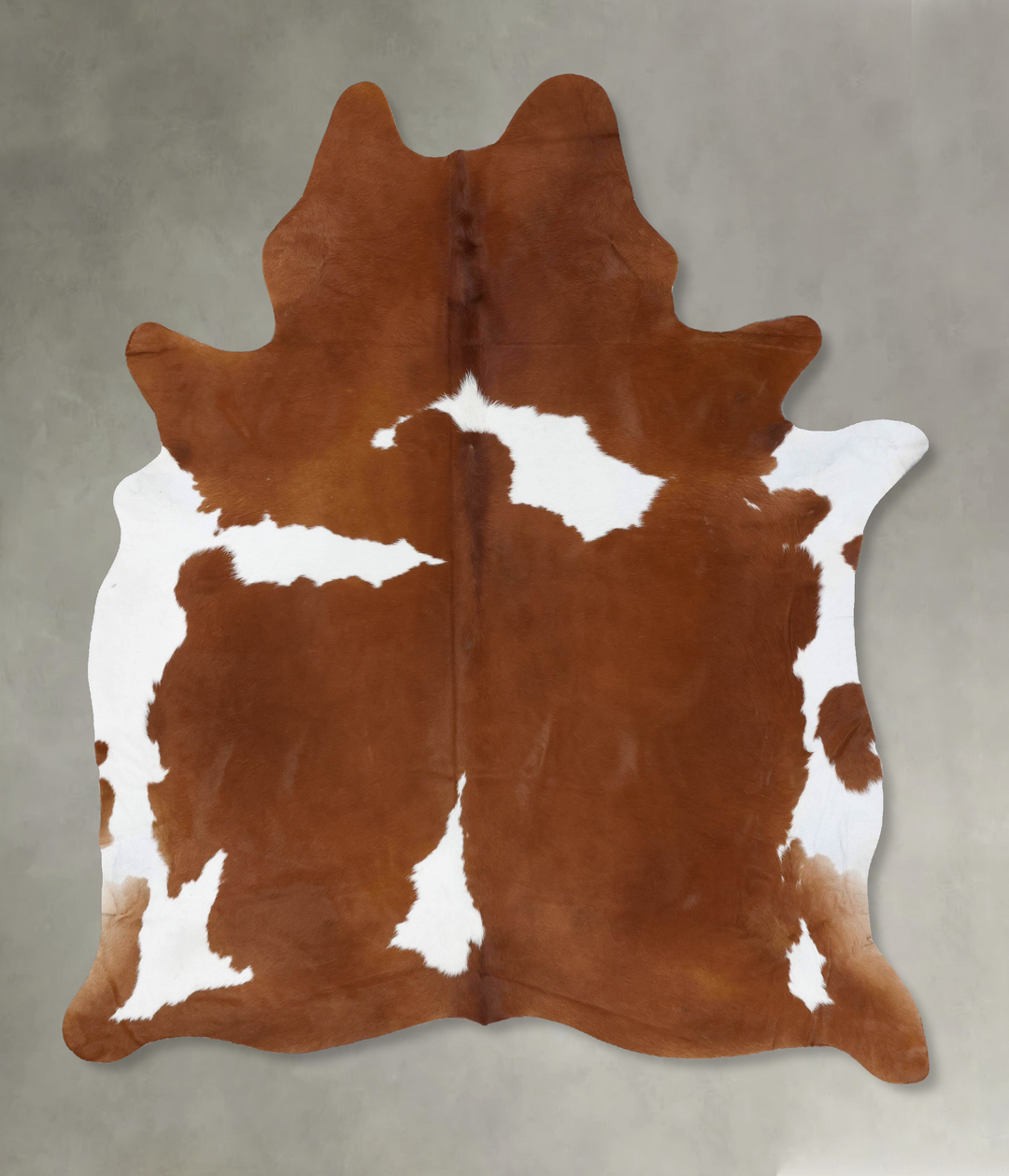 Brown and White X-Large Brazilian Cowhide Rug 7'10"H x 6'3"W #B18696 b