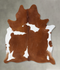 Brown and White X-Large Brazilian Cowhide Rug 7'10