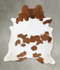 Brown and White X-Large Brazilian Cowhide Rug 7'5