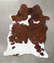 Brown and White Large Brazilian Cowhide Rug 6'11