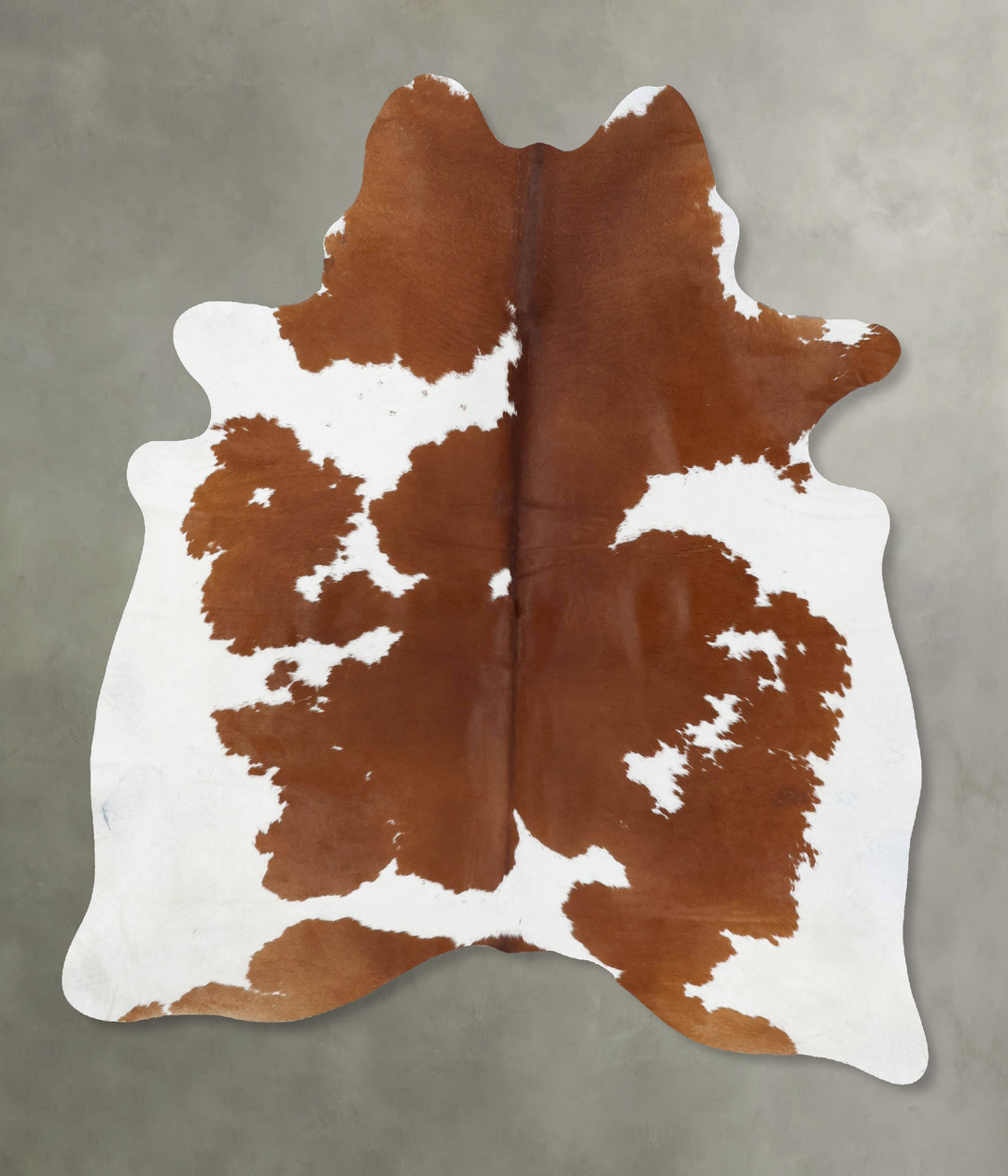 Brown and White X-Large Brazilian Cowhide Rug 7'1"H x 5'10"W #B18715 b