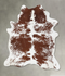 Brown and White X-Large Brazilian Cowhide Rug 7'1