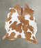 Beige and White X-Large Brazilian Cowhide Rug 6'9