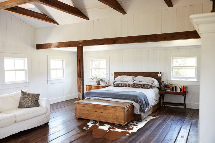 Brown and White X-Large Brazilian Cowhide Rug 6'11"H x 6'2"W #B18721 by Hudson Hides