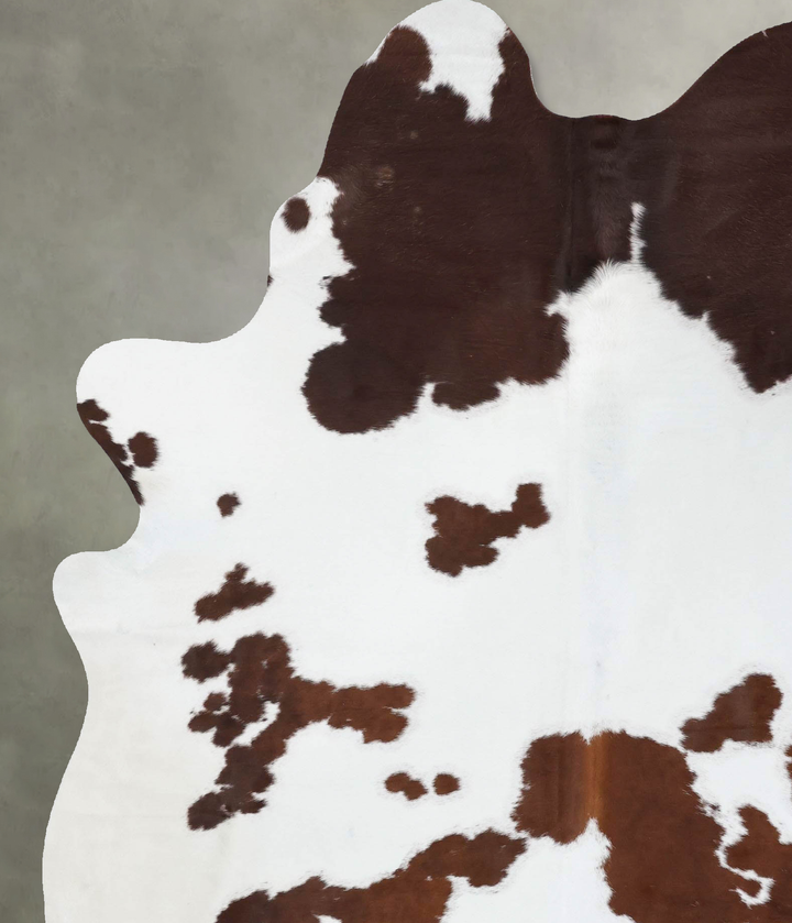 Brown and White XX-Large Brazilian Cowhide Rug 8'4"H x 6'2"W #B18726 by Hudson Hides