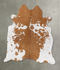 Beige and White X-Large Brazilian Cowhide Rug 6'9