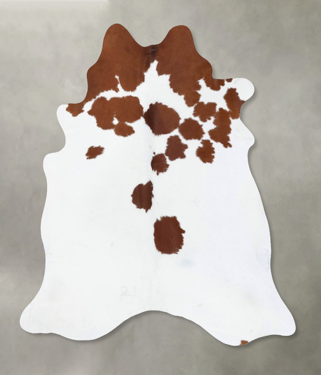 Brown and White Large Brazilian Cowhide Rug 6'6"H x 6'1"W #B18741 by H