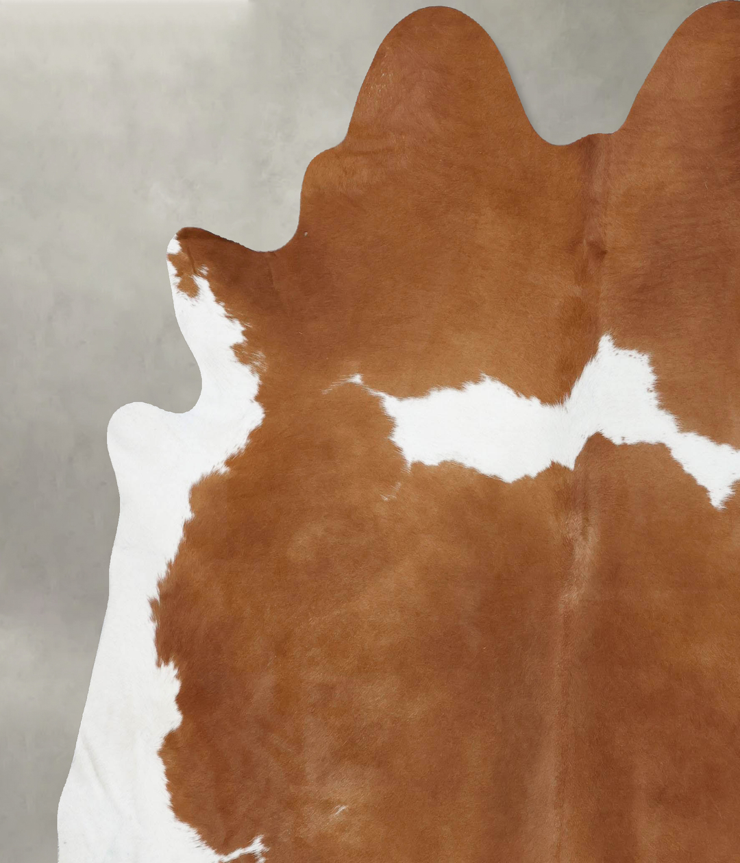 Brown and White XX-Large Brazilian Cowhide Rug 7'11"H x 6'11"W #B18749