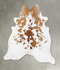 Brown and White XX-Large Brazilian Cowhide Rug 7'9