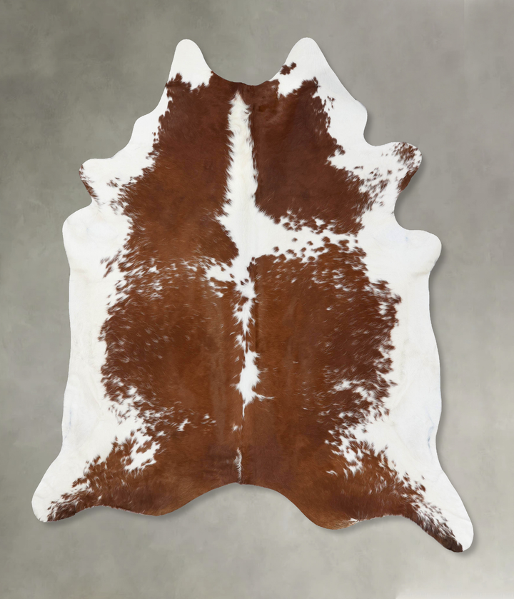Brown and White XX-Large Brazilian Cowhide Rug 8'7"H x 7'2"W #B18759 by Hudson Hides