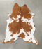 Brown and White XX-Large Brazilian Cowhide Rug 8'1