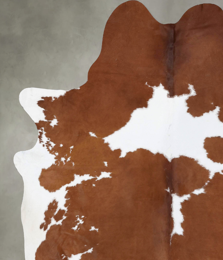 Brown and White XX-Large Brazilian Cowhide Rug 8'7"H x 6'9"W #B18763 by Hudson Hides