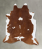 Brown and White XX-Large Brazilian Cowhide Rug 8'7