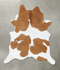 Beige and White X-Large Brazilian Cowhide Rug 6'8