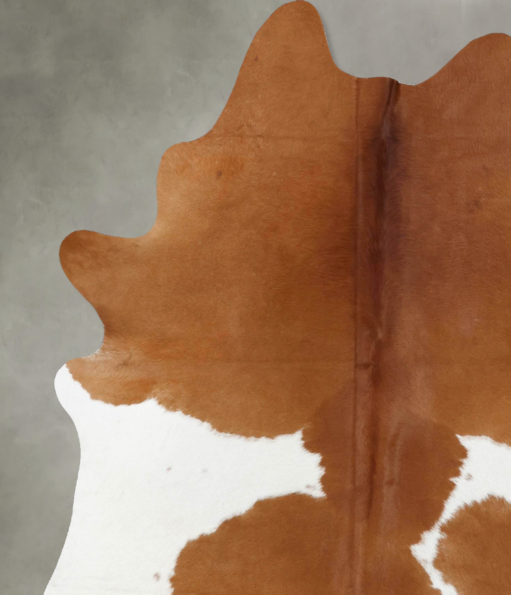 Brown and White X-Large Brazilian Cowhide Rug 7'6"H x 5'9"W #B18776 by Hudson Hides