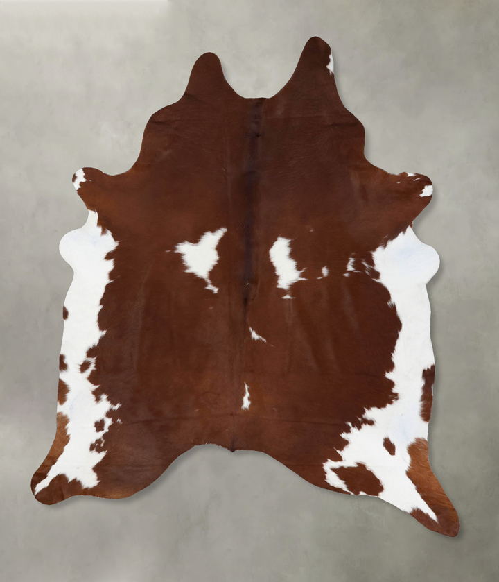 Brown and White XX-Large Brazilian Cowhide Rug 8'5"H x 6'6"W #B18777 by Hudson Hides