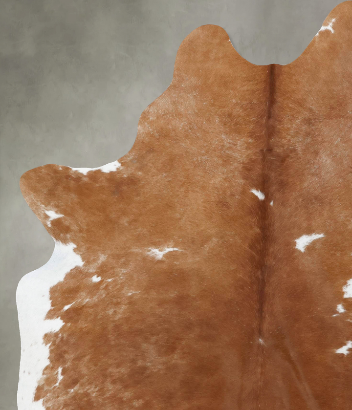 Brown and White X-Large Brazilian Cowhide Rug 7'11"H x 5'9"W #B18779 by Hudson Hides