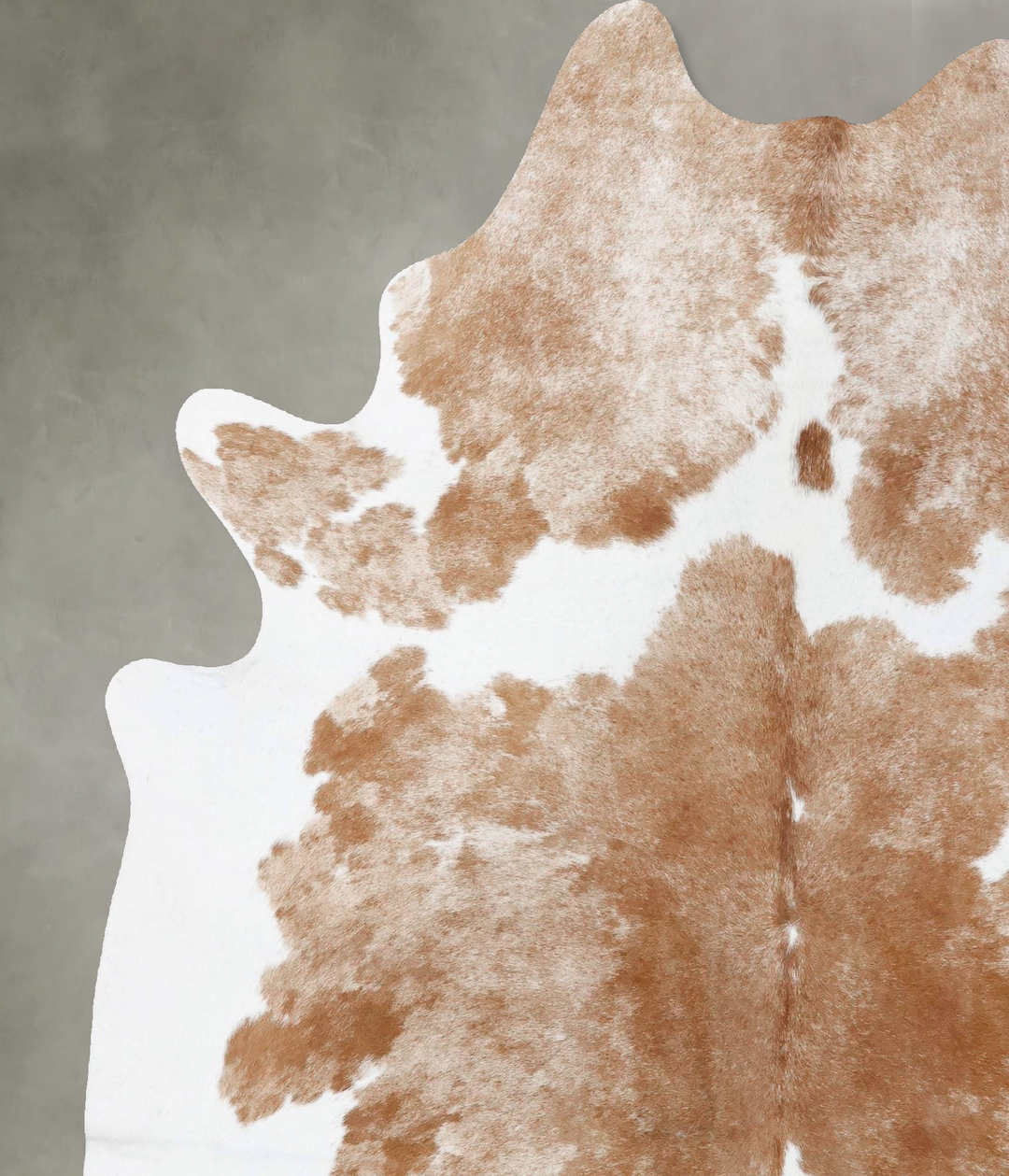 Brown and White X-Large Brazilian Cowhide Rug 7'8"H x 6'4"W #B18784 by