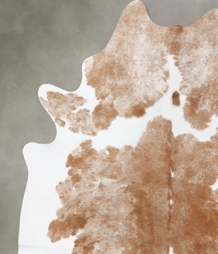 Brown and White X-Large Brazilian Cowhide Rug 7'8"H x 6'4"W #B18784 by Hudson Hides