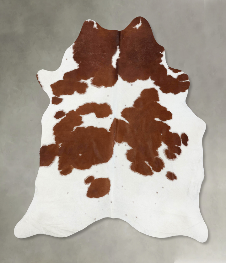 Brown and White XX-Large Brazilian Cowhide Rug 7'11"H x 6'6"W #B18787 by Hudson Hides