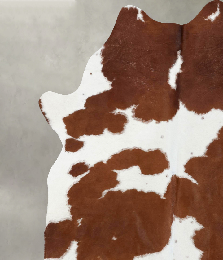 Brown and White XX-Large Brazilian Cowhide Rug 7'11"H x 6'6"W #B18787 by Hudson Hides