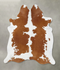 Brown and White X-Large Brazilian Cowhide Rug 7'4