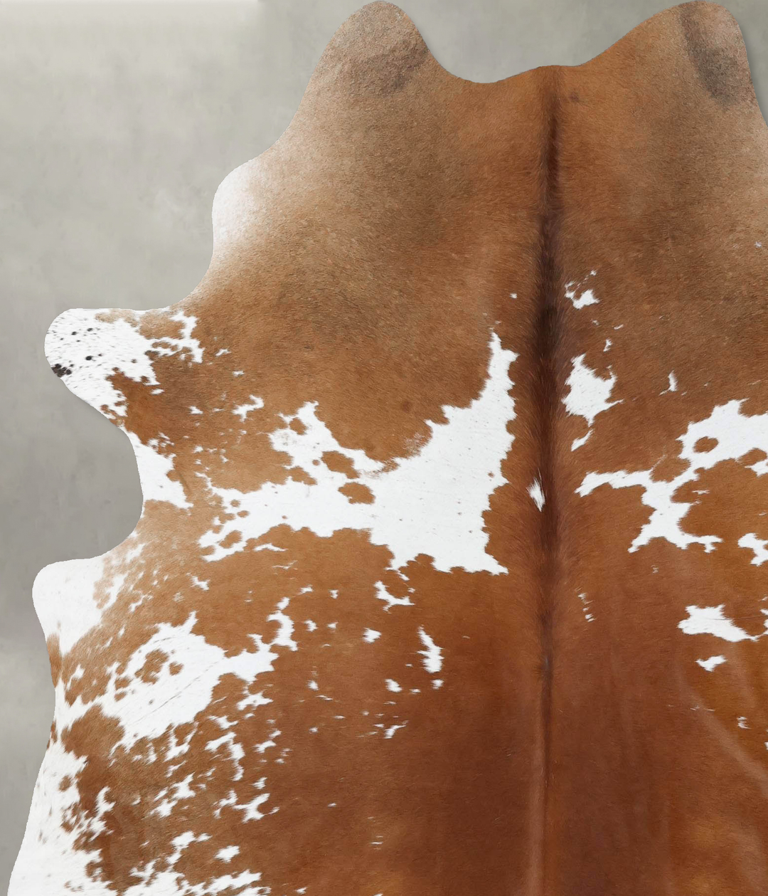 Brown and White X-Large Brazilian Cowhide Rug 7'7"H x 6'1"W #B18797 by