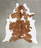 Brown and White XX-Large Brazilian Cowhide Rug 8'1