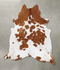 Brown and White XX-Large Brazilian Cowhide Rug 7'8