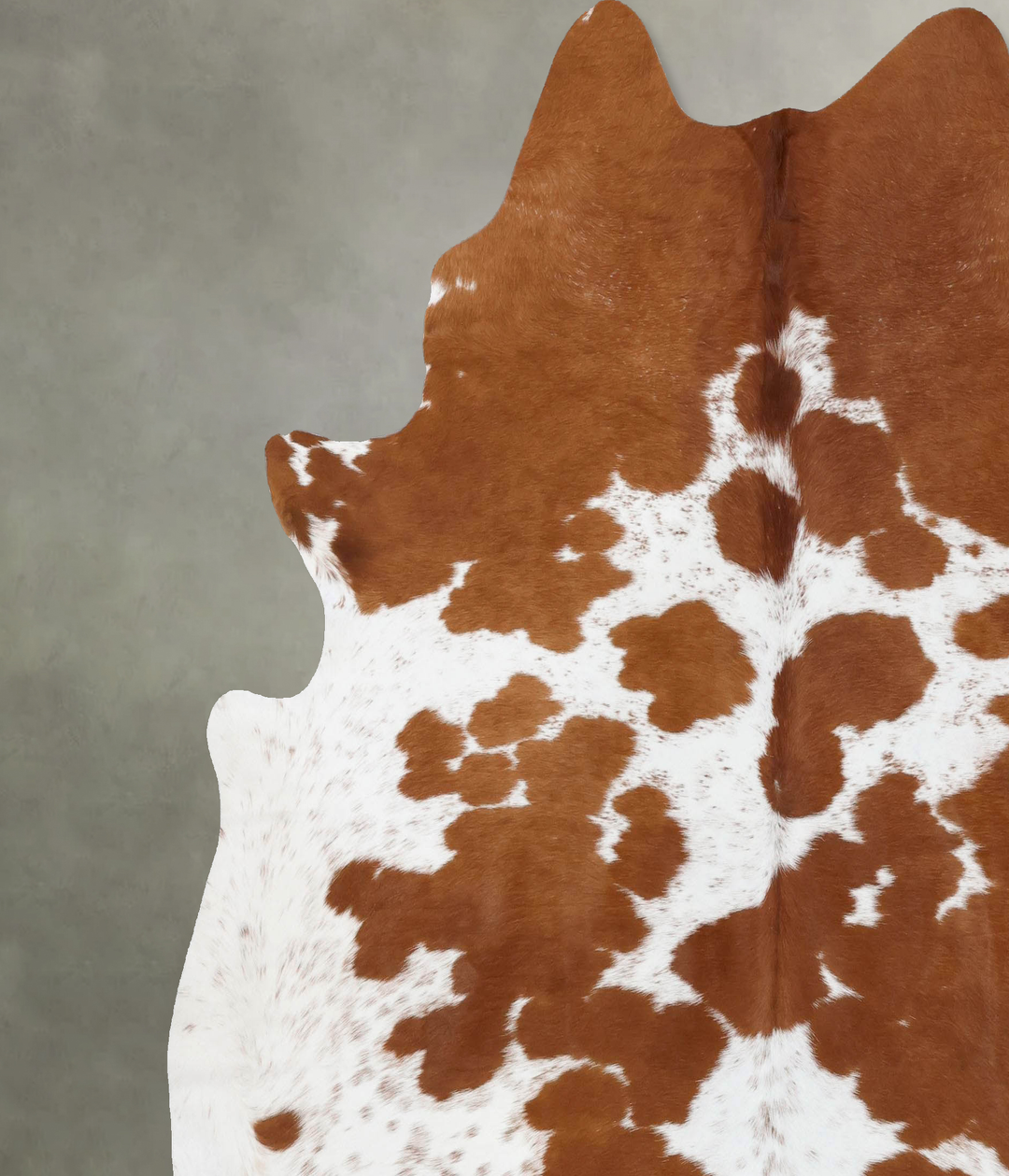 Brown and White XX-Large Brazilian Cowhide Rug 7'8"H x 7'4"W #B18805 b