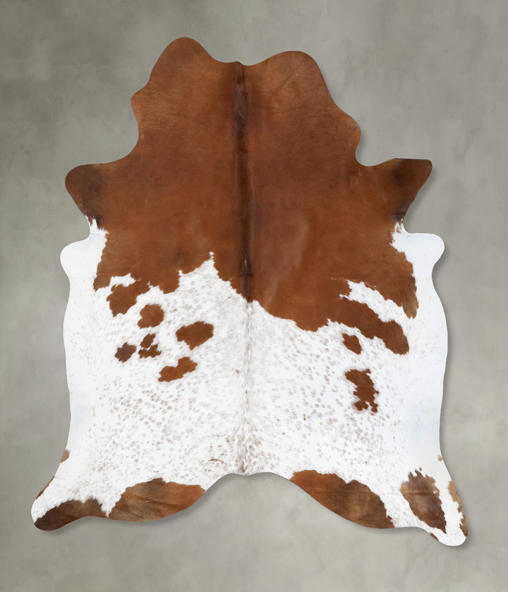 Brown and White XX-Large Brazilian Cowhide Rug 8'2"H x 6'9"W #B18806 by Hudson Hides