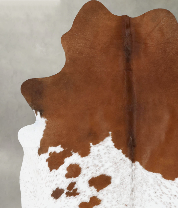 Brown and White XX-Large Brazilian Cowhide Rug 8'2"H x 6'9"W #B18806 by Hudson Hides