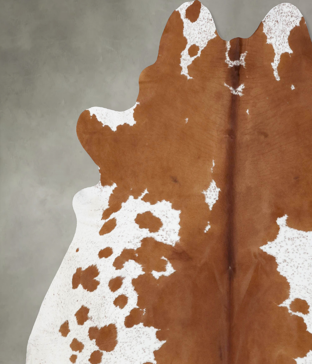 Brown and White XX-Large Brazilian Cowhide Rug 8'5"H x 7'10"W #B18807