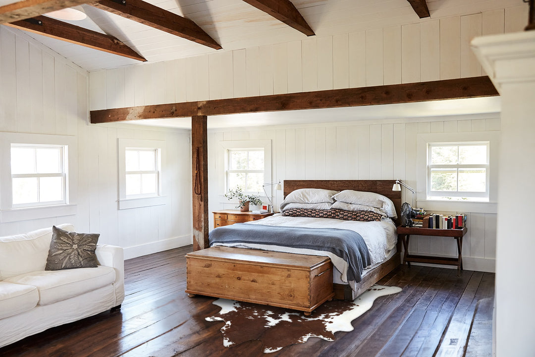 Brown and White X-Large Brazilian Cowhide Rug 7'8"H x 6'4"W #B18808 by