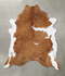 Brown and White X-Large Brazilian Cowhide Rug 7'5