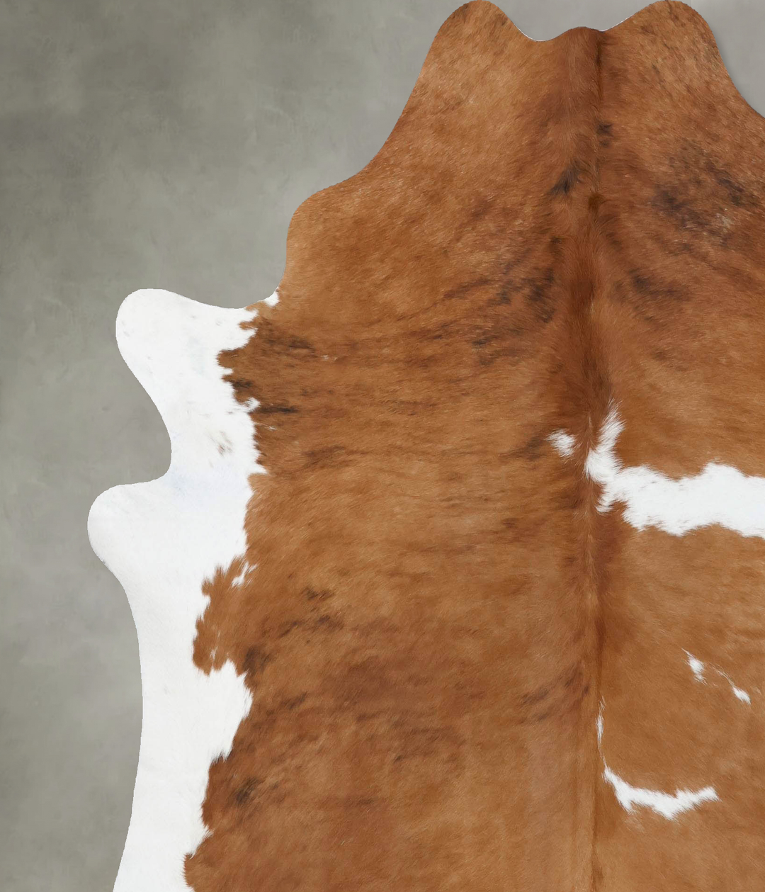 Brown and White X-Large Brazilian Cowhide Rug 7'5"H x 6'5"W #B18814 by