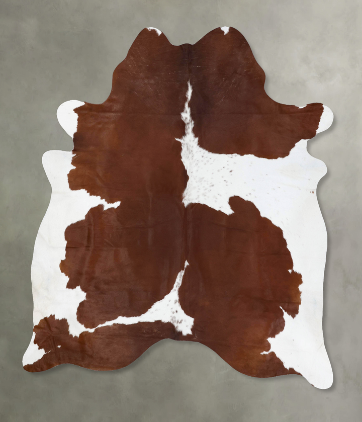 Brown and White XX-Large Brazilian Cowhide Rug 8'2"H x 6'9"W #B18817 by Hudson Hides