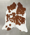 Brown and White Large Brazilian Cowhide Rug 6'2