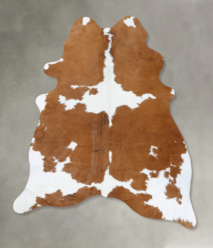 Brown and White X-Large Brazilian Cowhide Rug 7'5"H x 6'2"W #B18885 by Hudson Hides