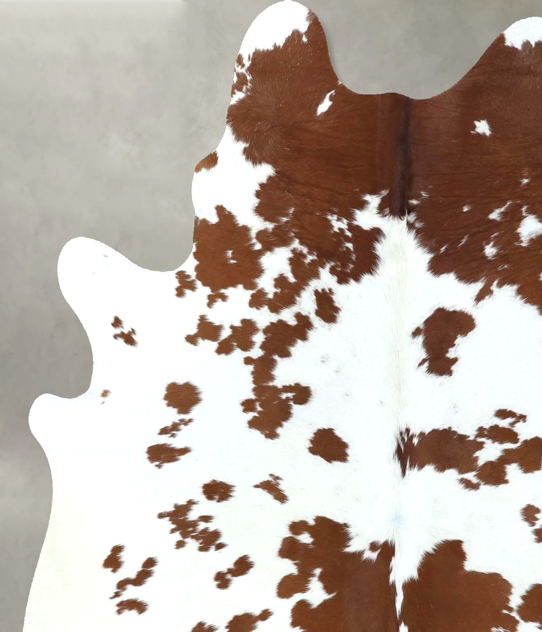 Brown and White Large Brazilian Cowhide Rug 6'10"H x 5'7"W #B18948 by
