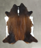 Chocolate and White X-Large Brazilian Cowhide Rug 7'1